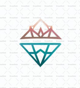 Geometrischer Diamant und Krone